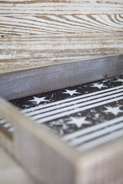 Stars And Stripes Wood Tray