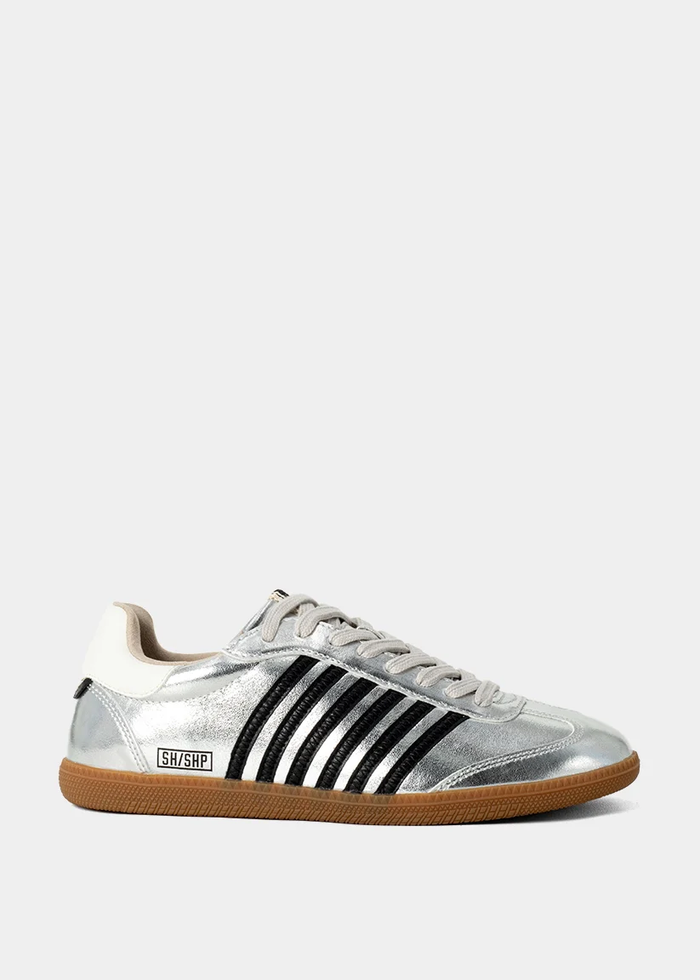 silver with black stripe Stevie sneaker shu shop