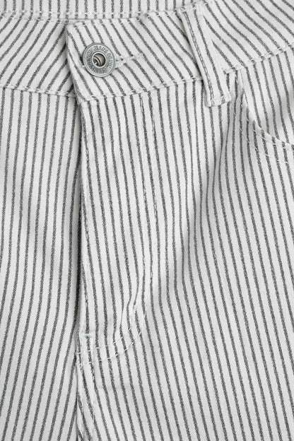 Striped trousers with a straight leg in a stretch fabric - trousers