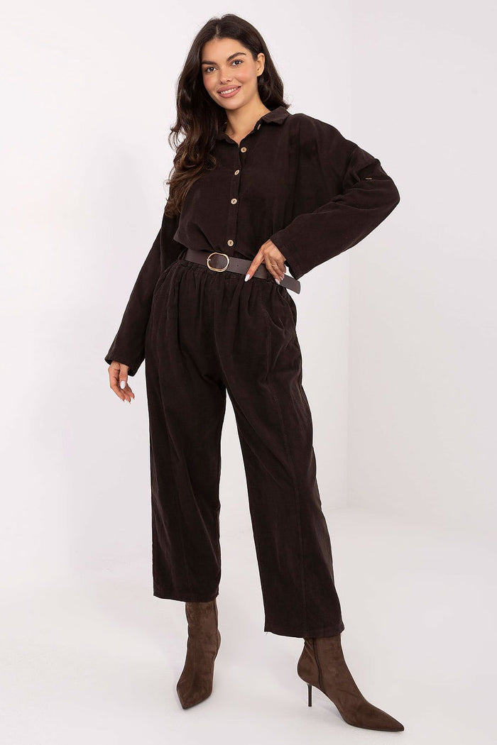 Stylish Women's Pants for Everyday Wear brown one-size-fits-all - Trousers