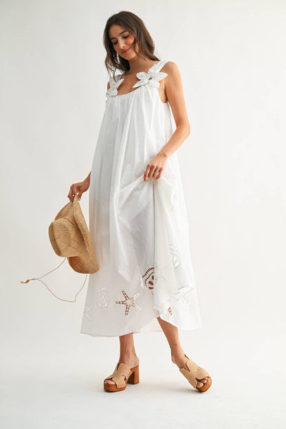 Summer Breeze Off White Maxi Dress