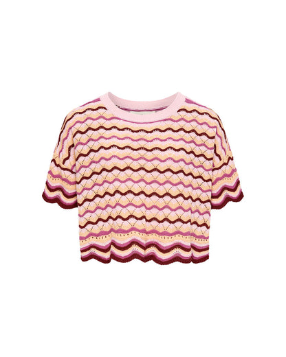 Off-model image of the LSPACE Sunchaser Top in berry spritz on a clean background.