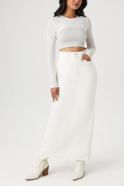 Super Cropped Sweater-Knit Top