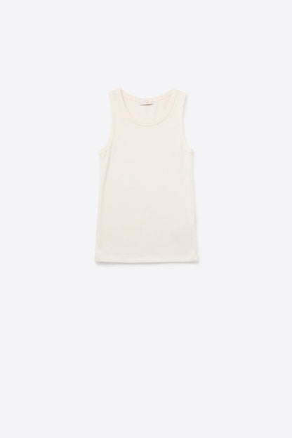 Super Soft Knitted Basic Tank in Cream