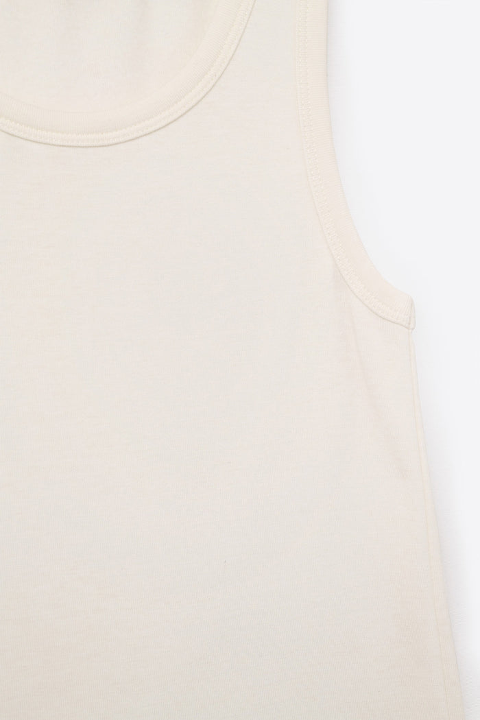 Super Soft Knitted Basic Tank in Cream