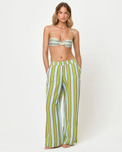 Comporta Cool Girl | Badge:New Arrival_#B2AC88_#ffffff'
LSPACE Sur Pant in Comporta Cool Girl print, front view on model with matching bikini top.