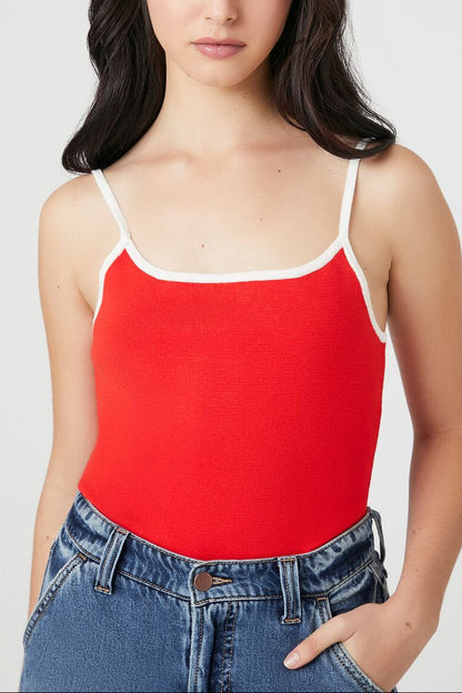 Sweater-Knit Cami Bodysuit