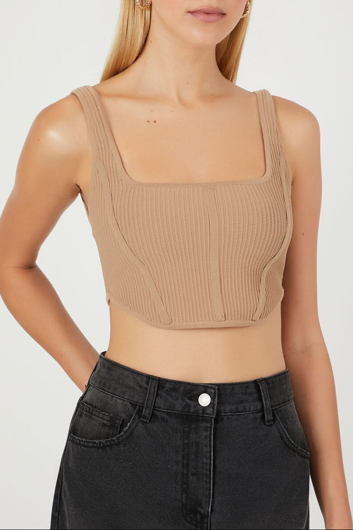 Sweater-Knit Crop Top