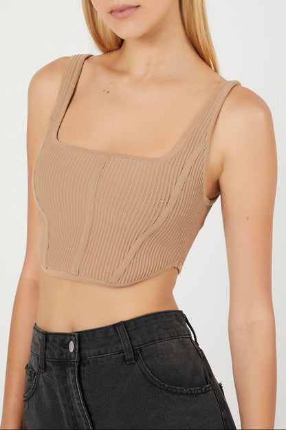 Sweater-Knit Crop Top