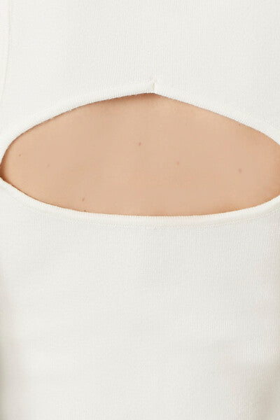 Sweater-Knit Cutout Tank Top