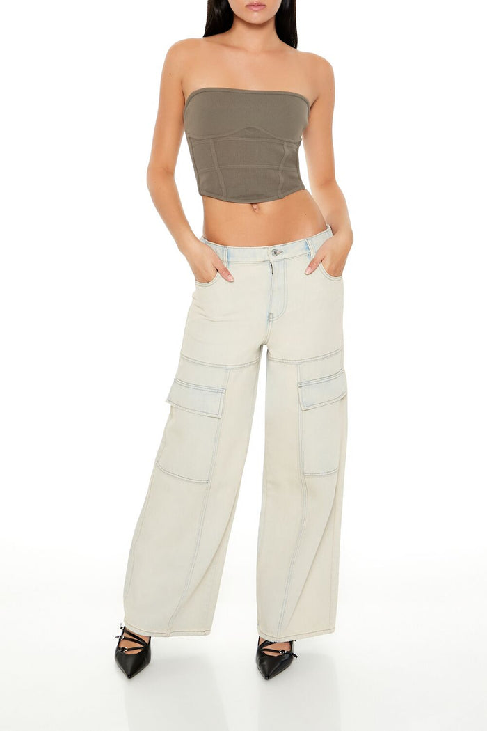 Sweater-Knit Tube Crop Top