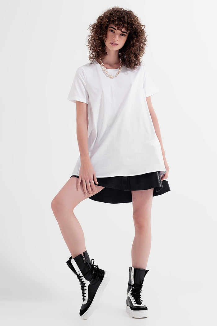T-shirt dress in white - top