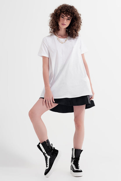 T-shirt dress in white - top