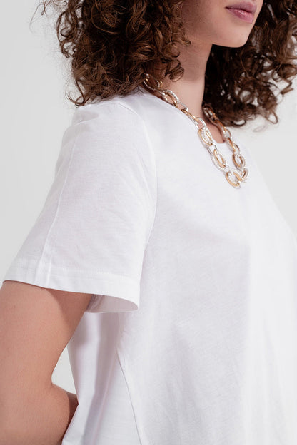 T-shirt dress in white - top