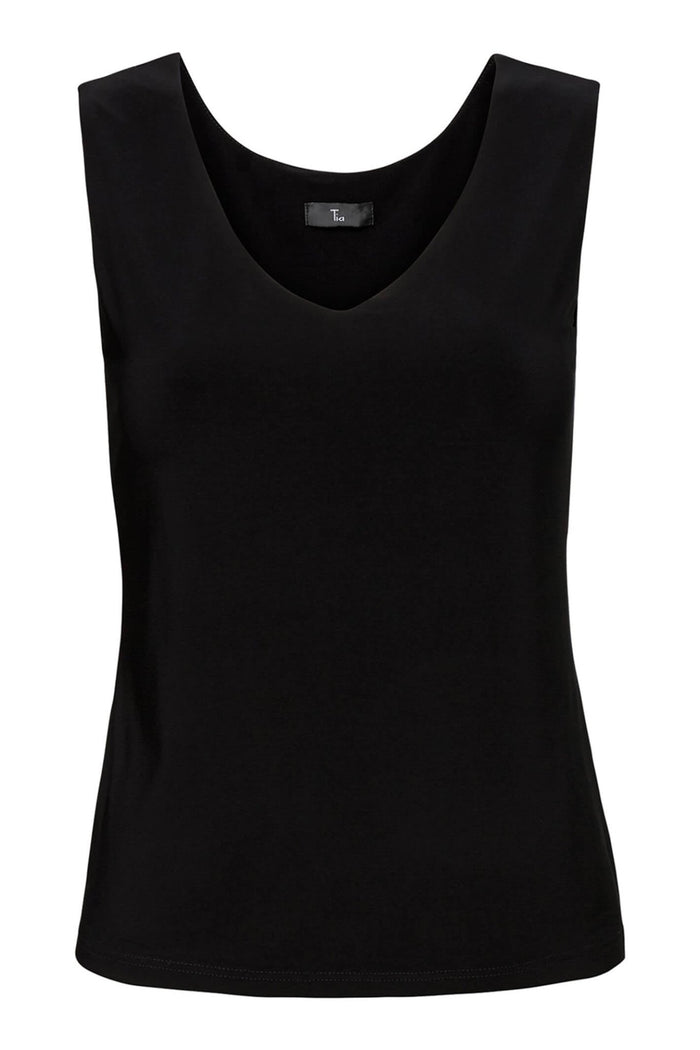 Tia  74135-7093 9000 Black Sleeveless Top - Dotique