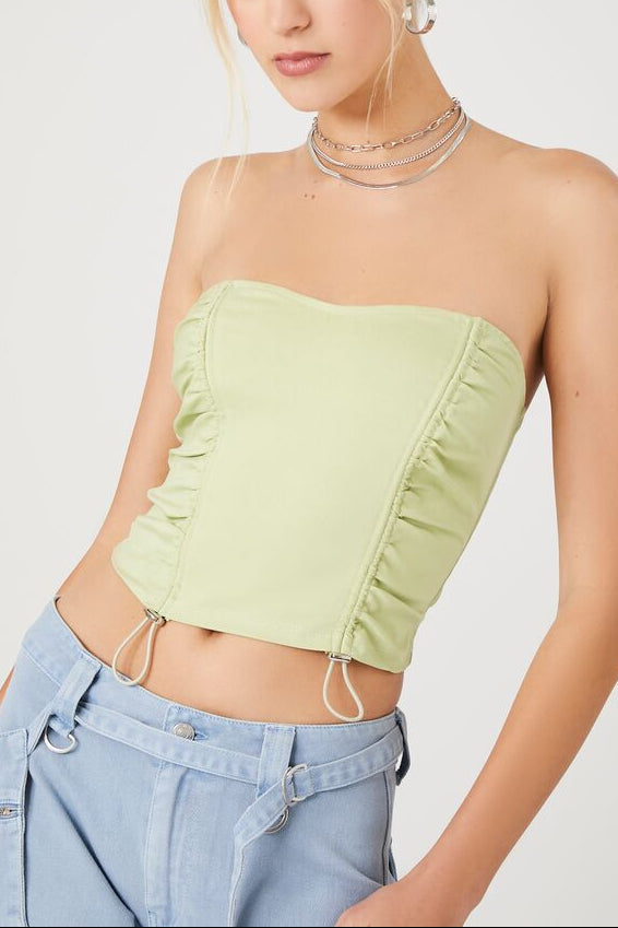 Toggle Drawstring Tube Top