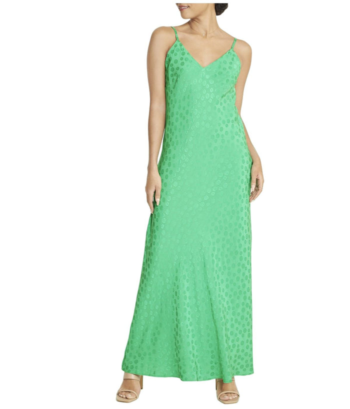 Tonal Patterned Charmeuse Dress