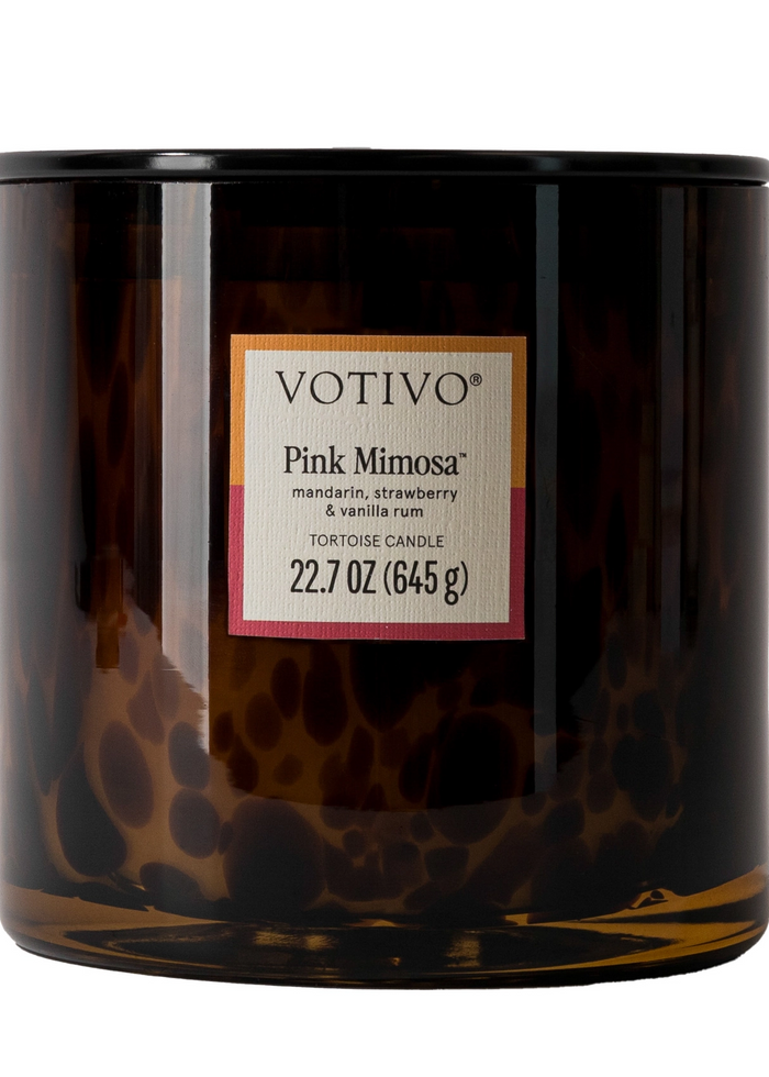 votivo tortoise candle pink mimosa