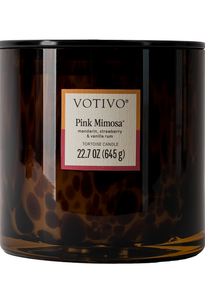 votivo tortoise candle pink mimosa