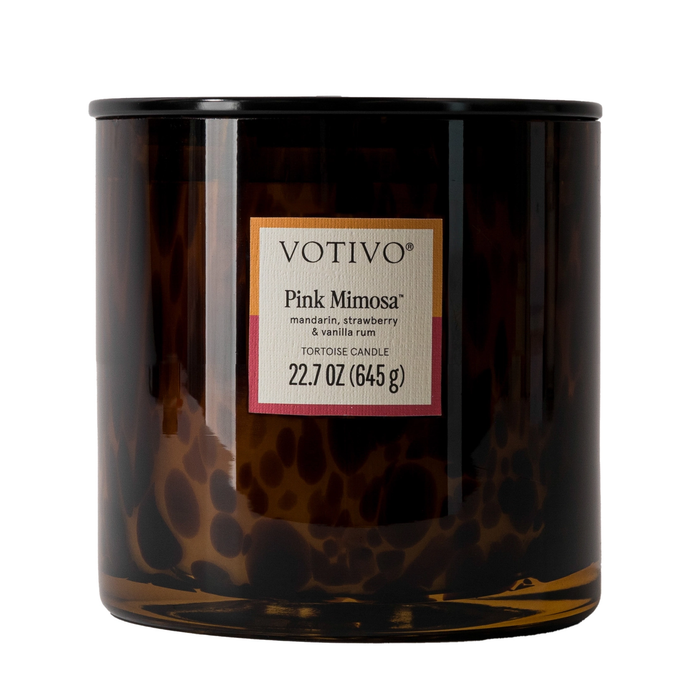 Tortoise Candle - Pink Mimosa