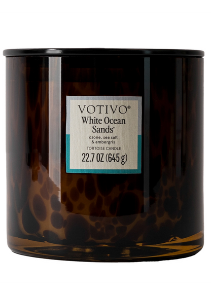 votivo 22oz tortoise candle white ocean sands