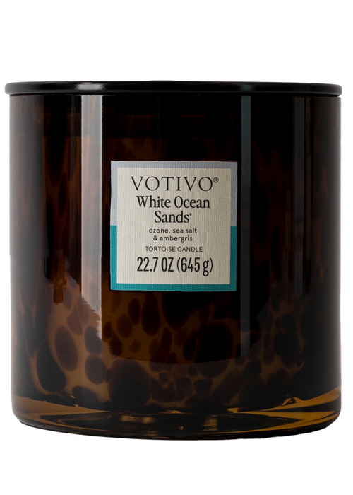 votivo 22oz tortoise candle white ocean sands