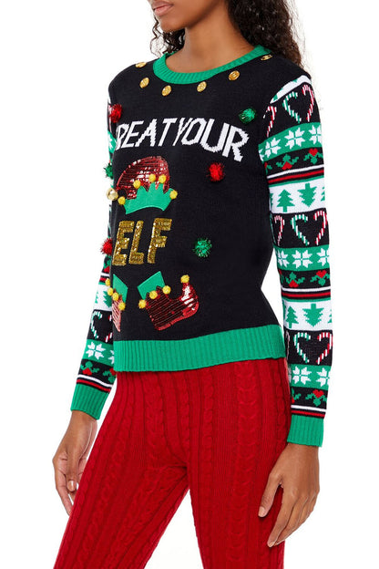 Treat Your Elf Christmas Sweater