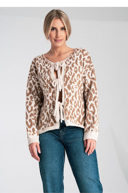 Trendy Animal Print Cardigan for Women multicolor one-size-fits-all - Cardigans