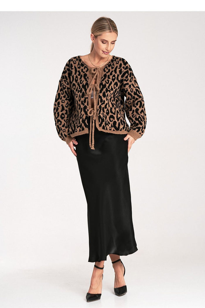 Trendy Animal Print Cardigan for Women - Cardigans
