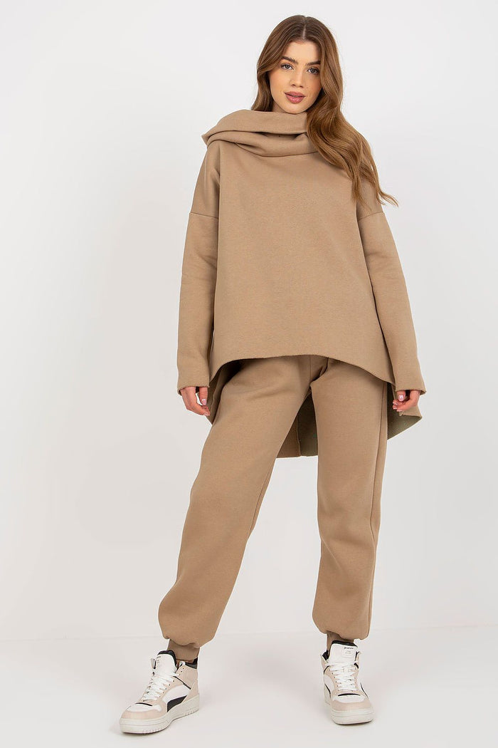 Trendy Relaxed Fit Lounge Suit for Women beige one-size-fits-all - Loungewear