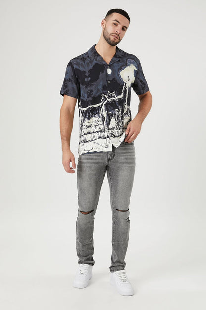 Twill Howling Wolf Graphic Shirt