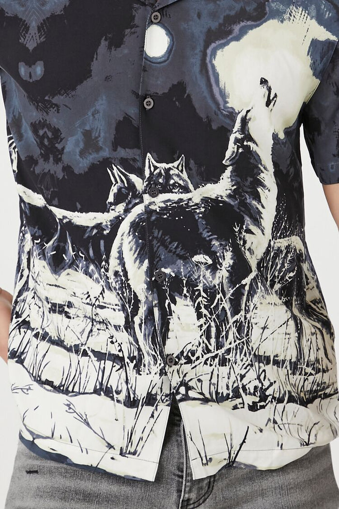 Twill Howling Wolf Graphic Shirt