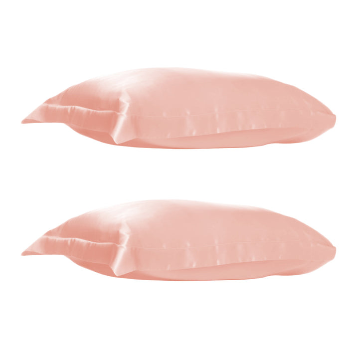 Two Satin Pillowcases - Pink - Pillowcase