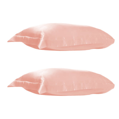 Two Satin Pillowcases - Pink - Pillowcase