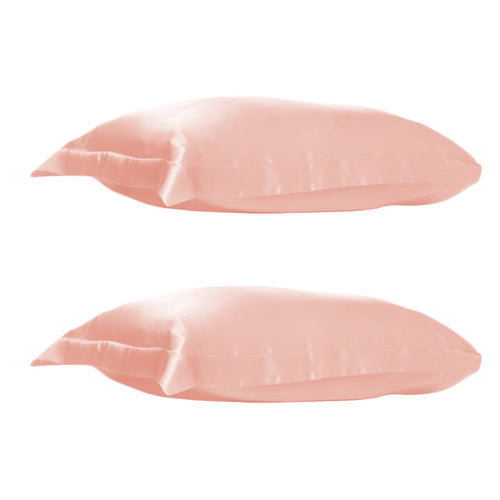 Two Satin Pillowcases - Pink - Pillowcase