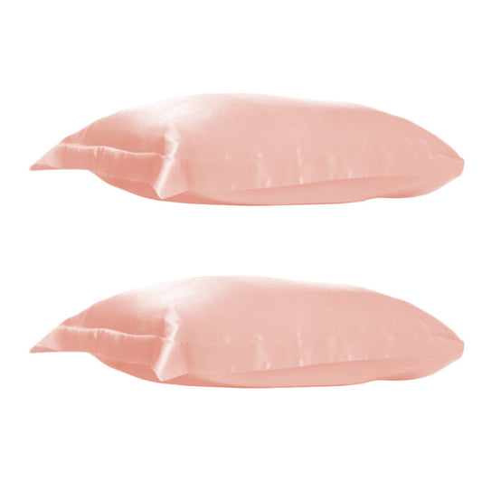 Two Satin Pillowcases - Pink - Pillowcase