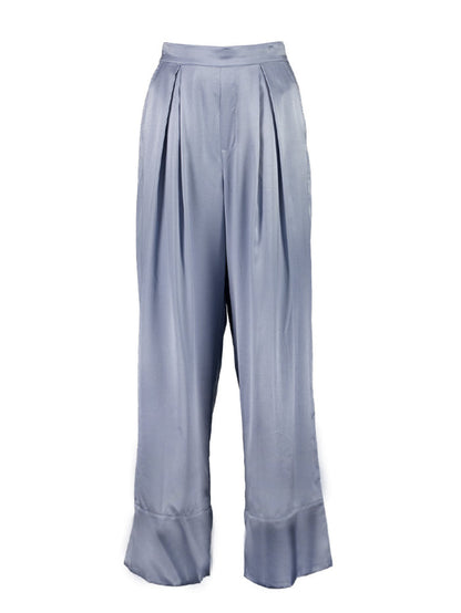 Twyla Silk Pyjama Set Blue - Size S | Archive Sample