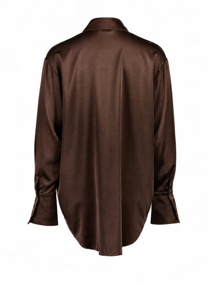 Twyla Silk Pyjama Set Chocolate | Archive Sample