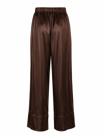 Twyla Silk Pyjama Set Chocolate | Archive Sample