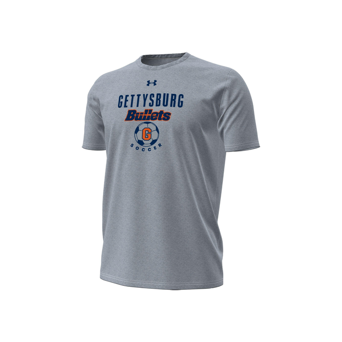 Under Armour Gettysburg Bullets Soccer Gray Short Sleeve Tee