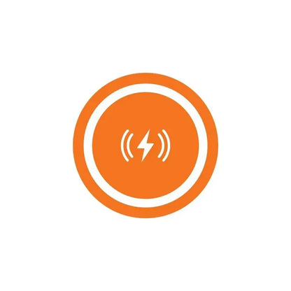 a circle with a lightning bolt in it