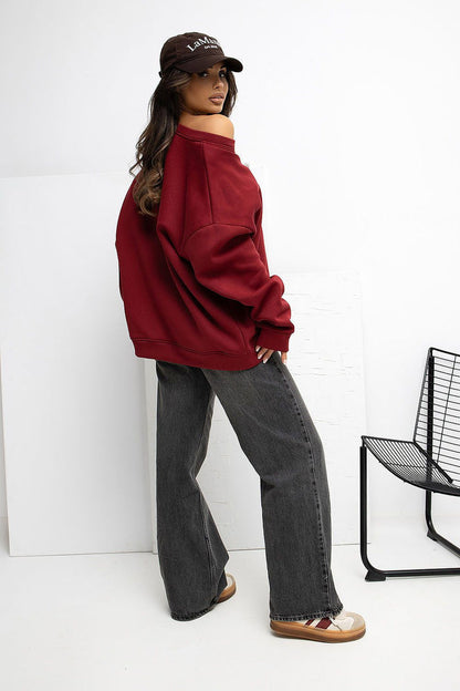 Versatile Casual Jumper Women at Lua Boutique - Sweatshirt