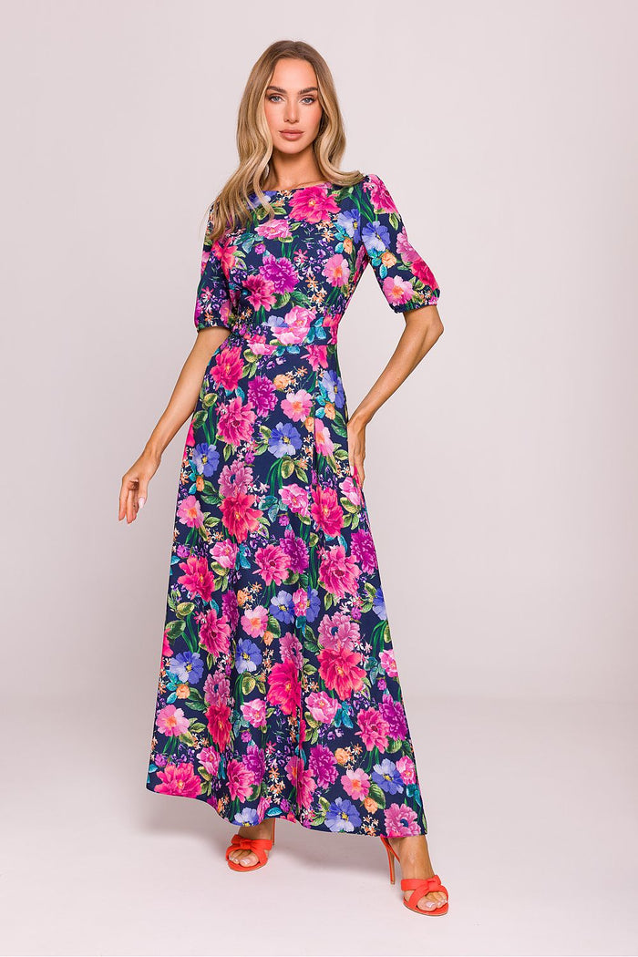 Vibrant Maxi Delicate Floral Dress for Women multicolor 2 - Dresses