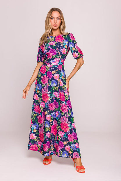 Vibrant Maxi Delicate Floral Dress for Women multicolor 2 - Dresses