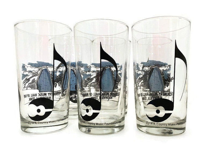 Vintage 1970s Country Music Hall of Fame Glassware at Duckwells