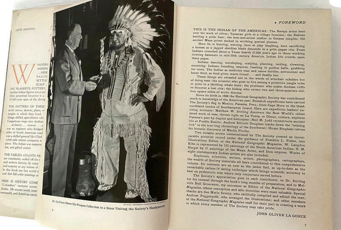 Vintage Book, Indians of the Americas, National Geographic Society at Duckwells