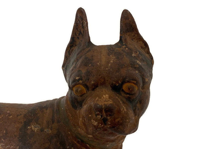 Vintage Cast Iron Boston Terrier at Duckwells