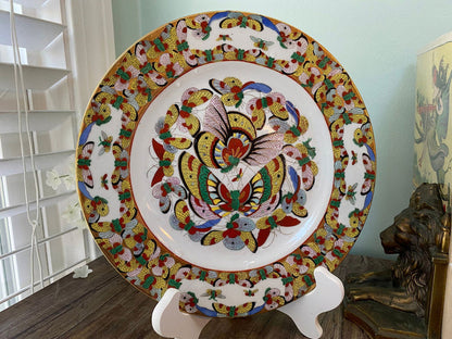 Vintage Chinese 1000 Butterflies Handpainted Plate at Duckwells