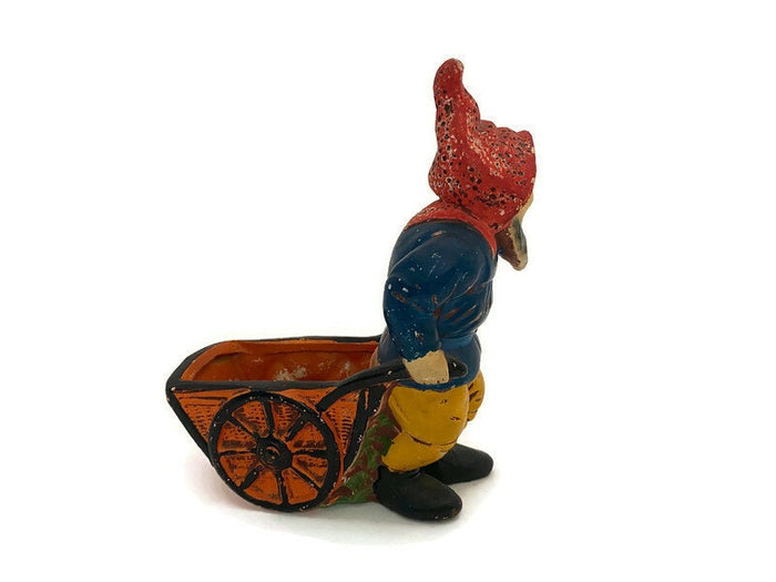 Vintage Gnome Pulling a Cart Figurine, Occupied Japan at Duckwells