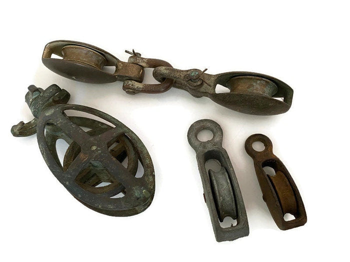 Vintage Metal Pulleys at Duckwells